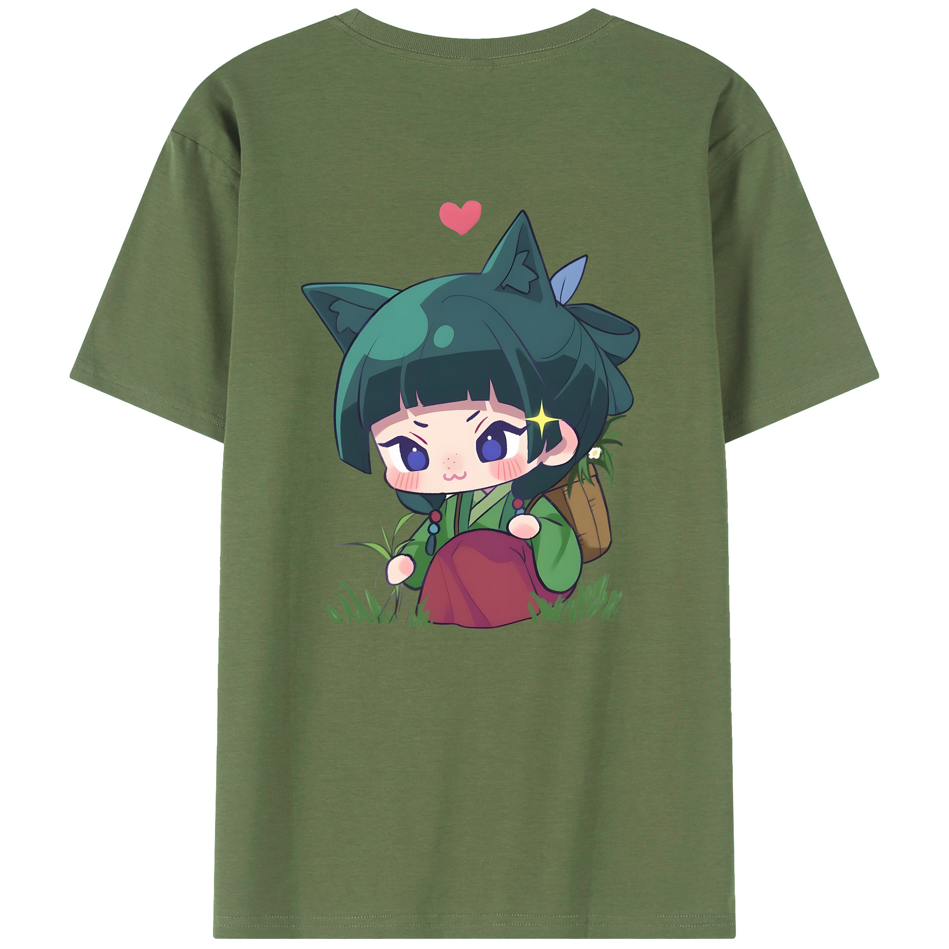 （画像用） 薬屋のひとりごと The Apothecary Diaries 綿100％ メンズ半袖Tシャツ（バックプリント） 通気性